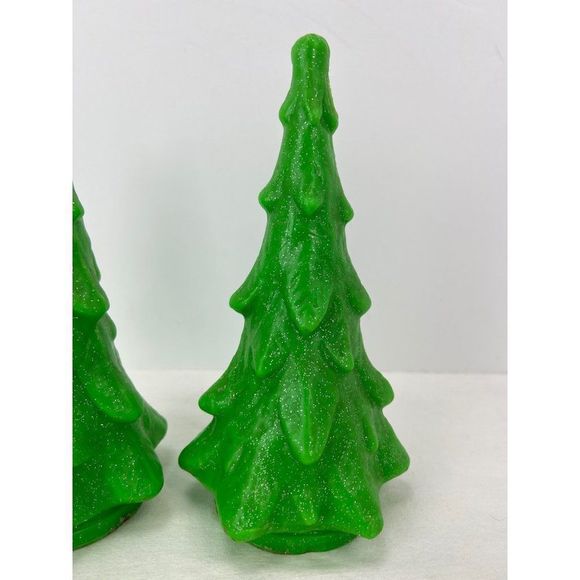 Vintage Suni Candles Wax Glitter Christmas Tree Lot 8" - Picture 3 of 7